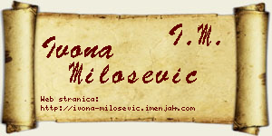 Ivona Milošević vizit kartica